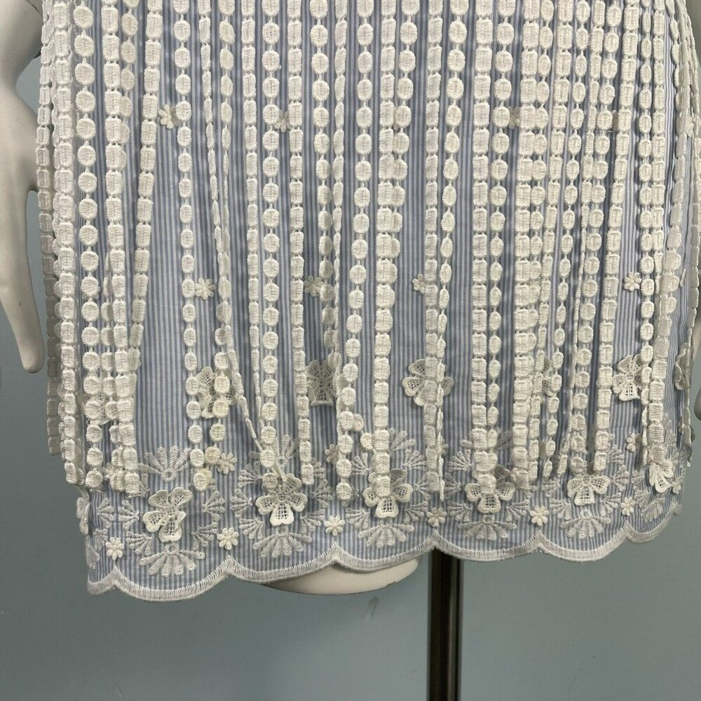 Alexis Sleeveless Fulton Fringe Lace Eyelet Mini Dress Sz Medium - Picture 6 of 15